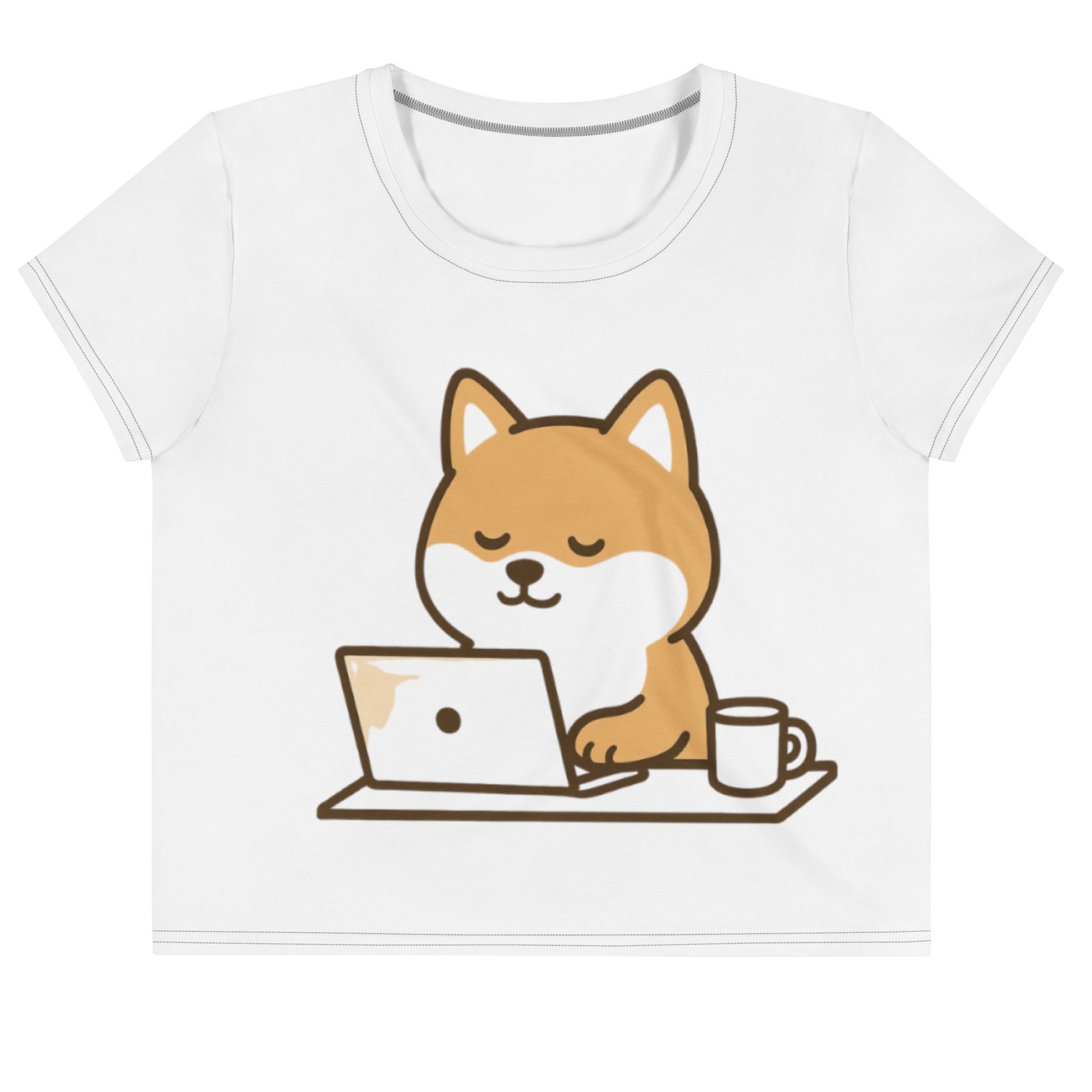 Custom Shiba Inu Crop Top Tee