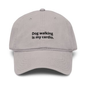 Grey Washed Baseball Cap | Dog Mom Themed Hat