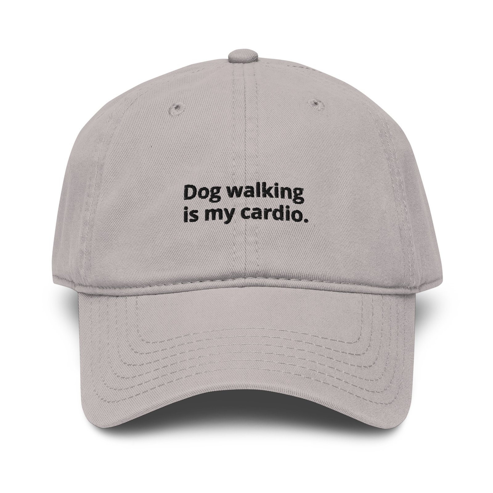 Grey Washed Baseball Cap | Dog Mom Themed Hat